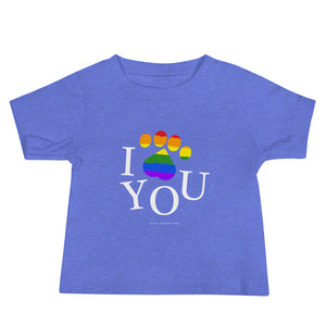 'I love you Pride flag' Baby Jersey Short Sleeve Tee