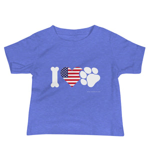 'I love pets U.S.A' Baby Jersey Short Sleeve Tee