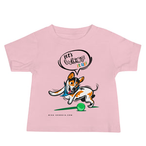 'Let's woof it up!' Baby Jersey Short Sleeve Tee