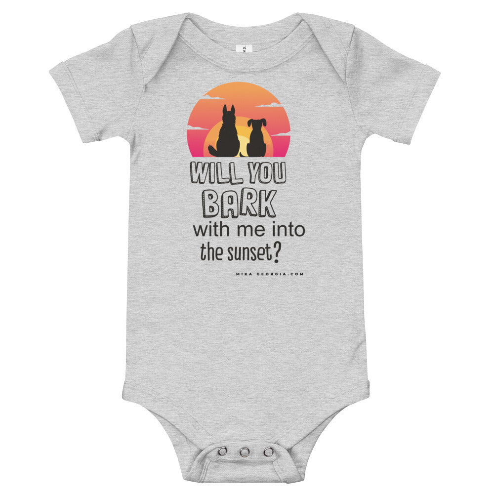 'Will you bark with me into the sunset' T-Shirt