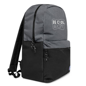 Embroidered 'Be Cool .Adopt' Backpack