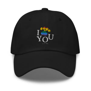 'I love you Pride flag' Unisex hat
