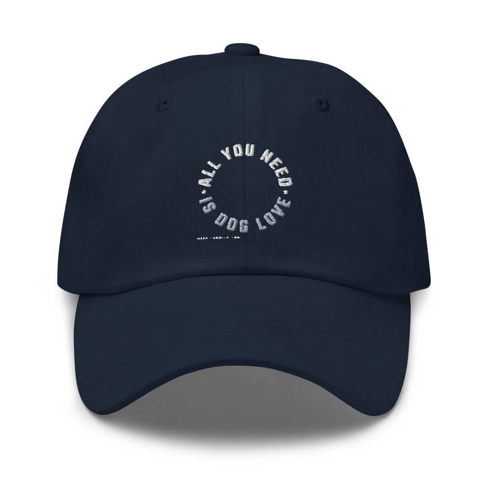 'All you need is dog love' Unisex hat