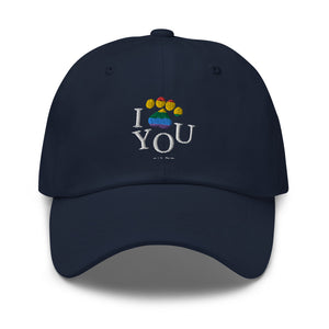 'I love you Pride flag' Unisex hat