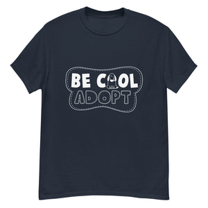 'Be Cool. Adopt' Men's heavyweight trendy tee