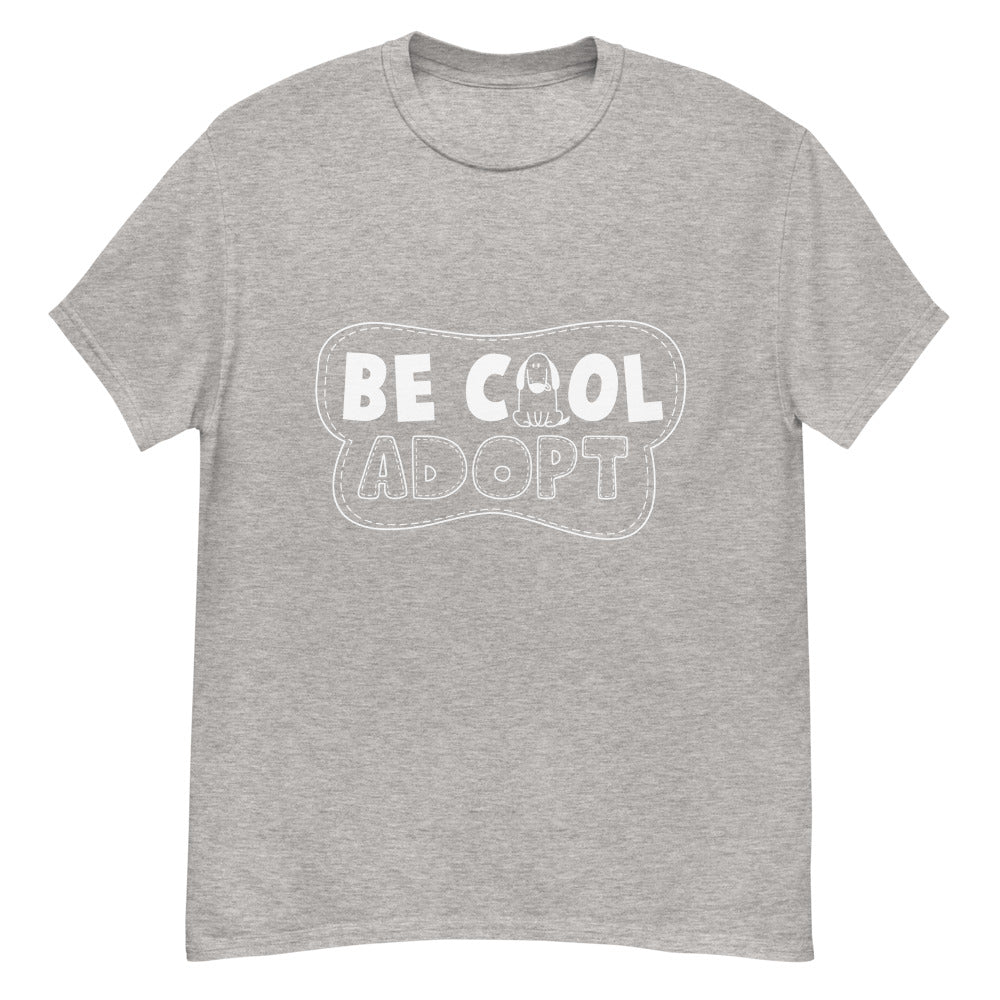 'Be Cool. Adopt' Men's heavyweight trendy tee