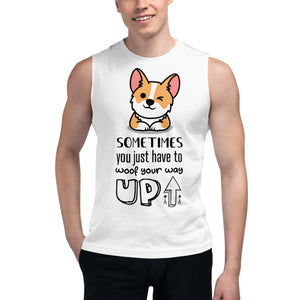 'Woof your way up' unisex Muscle Shirt