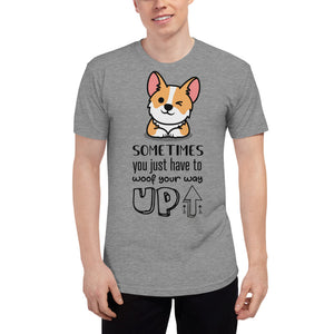'Woof your way up' Unisex Tri-Blend Track Shirt