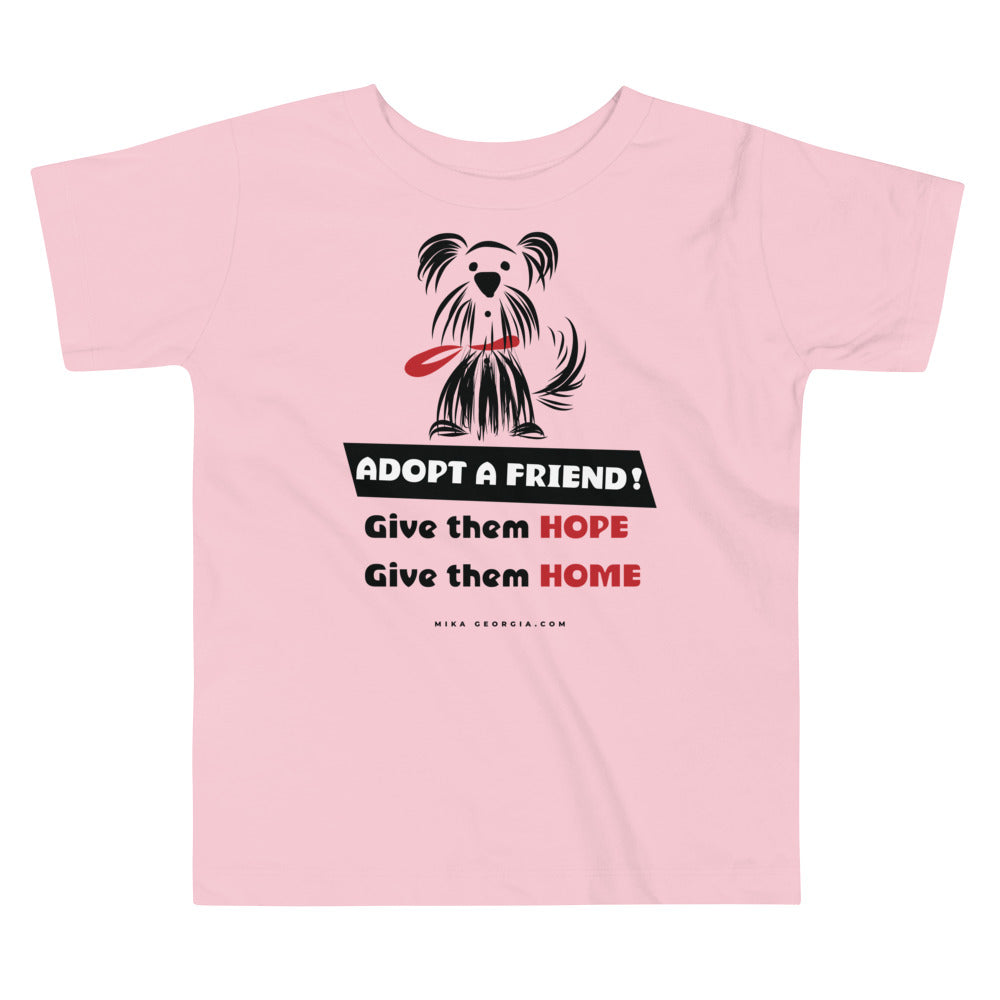 'Adopt a friend' Toddler Short Sleeve Tee