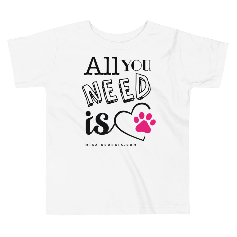 'All you need is Love' Toddler Short Sleeve Tee