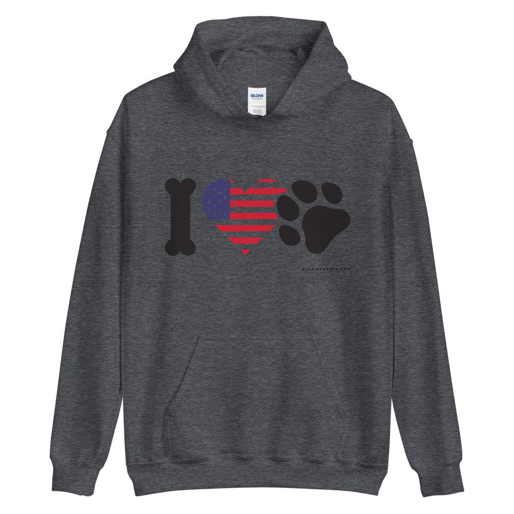 'I love pets U.S.A' Unisex Hoodie