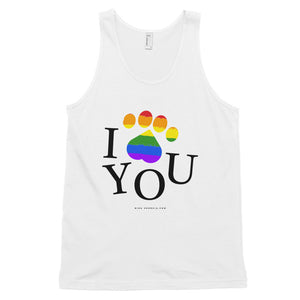 'I love you Pride flag' Classic tank top (unisex)