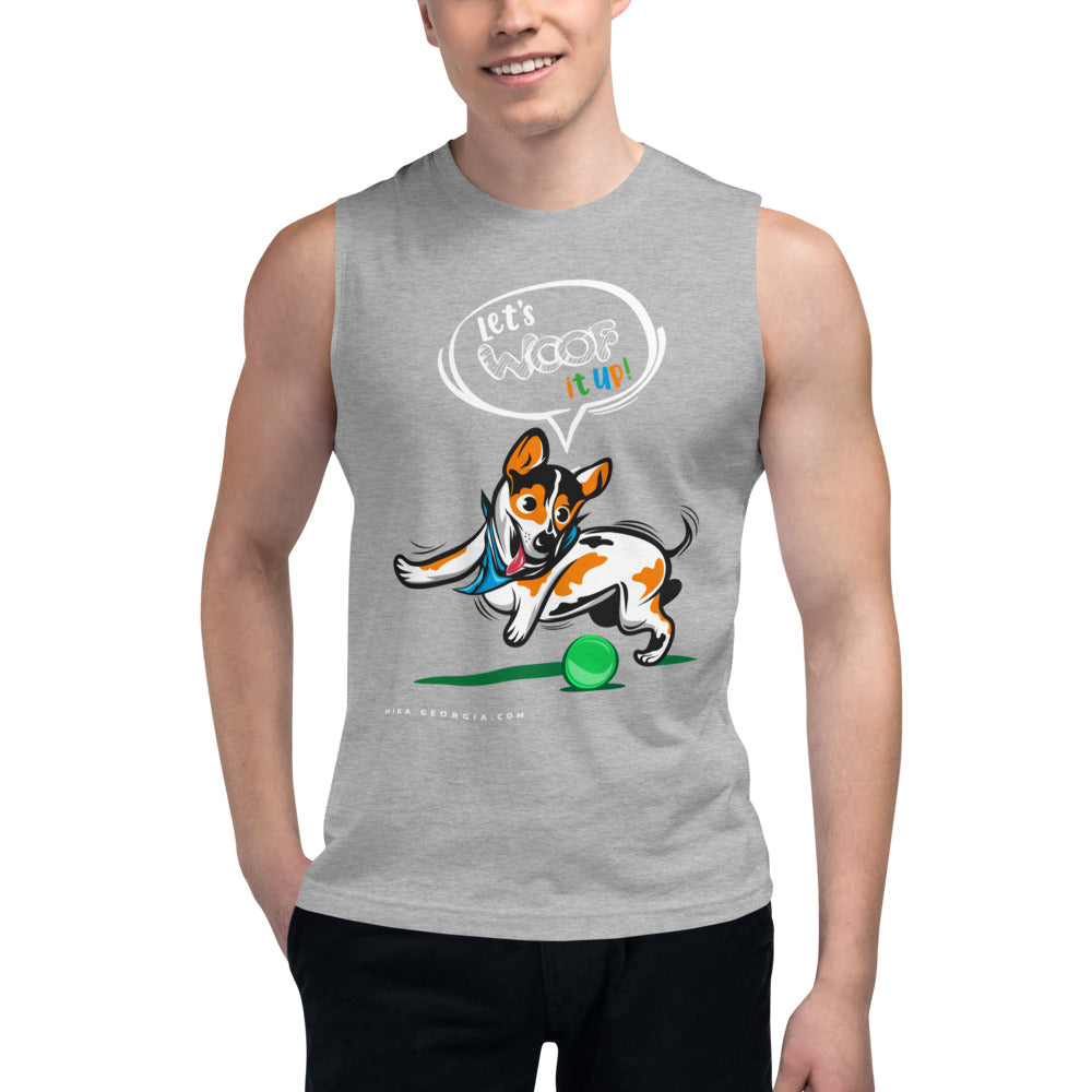 'Let's woof it up!" cool Muscle Shirt