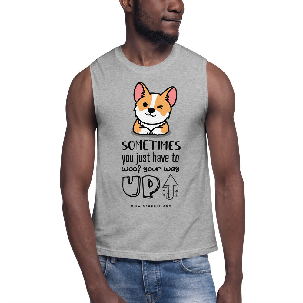 'Woof your way up' Muscle Shirt
