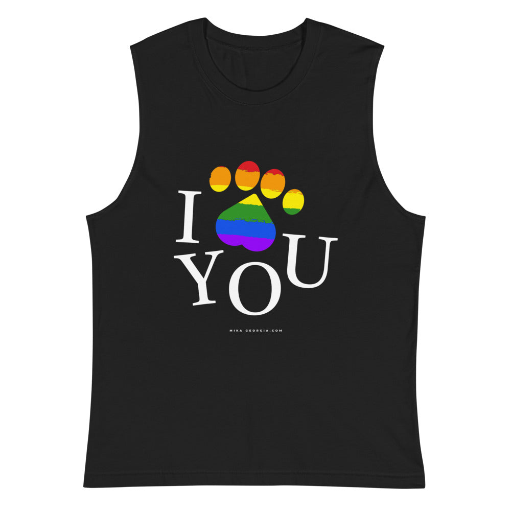 'I love you Pride flag' Muscle Shirt