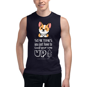'Woof your way up' cool Muscle Shirt