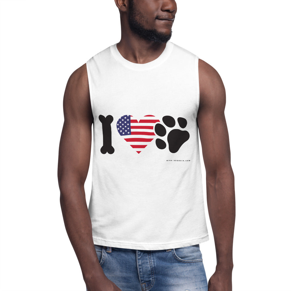'I love pets U.S.A' Muscle Shirt