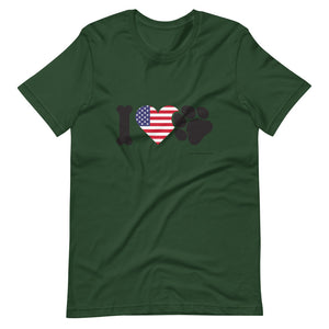 'I love pets U.S.A' Short-Sleeve Unisex T-Shirt