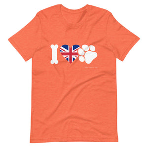 'I love pets U.K' Short-Sleeve Unisex T-Shirt