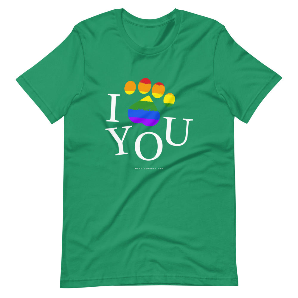 'I love you Pride flag' Short-Sleeve Unisex T-Shirt