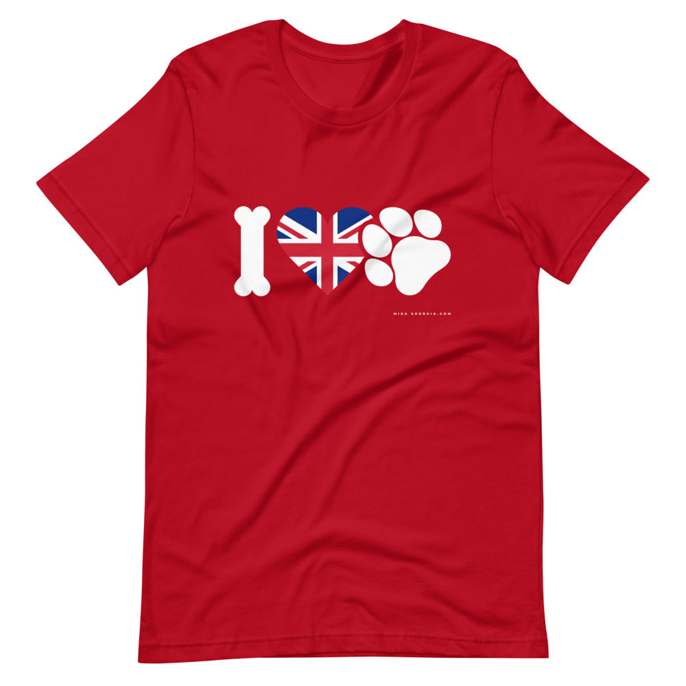 'I love pets U.K' Short-Sleeve Unisex T-Shirt