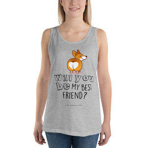 'Will you be my best friend?' Unisex Tank Top