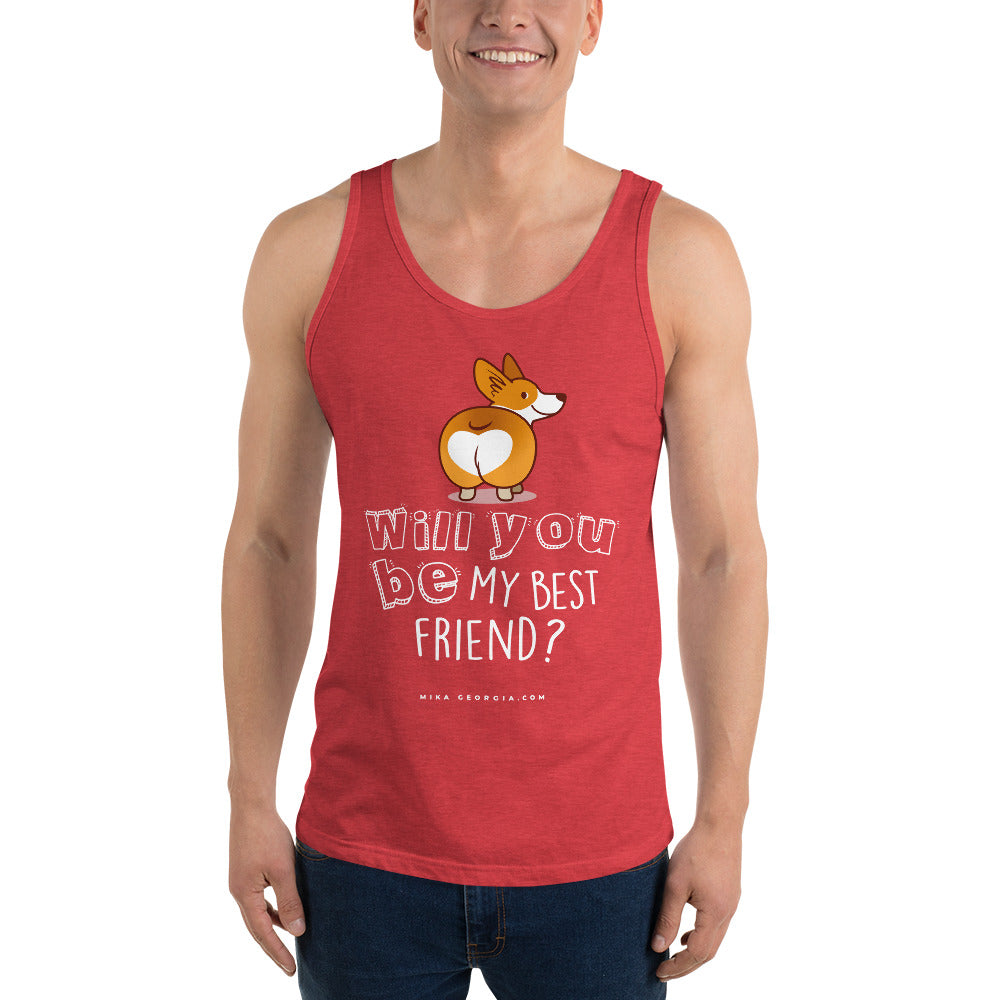 'Will you be my best friend?' Unisex Tank Top