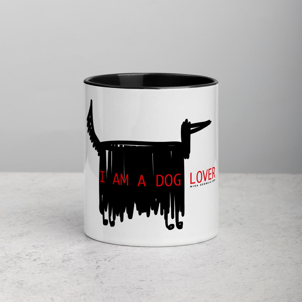 'I'm a dog lover' Mug with Color Inside