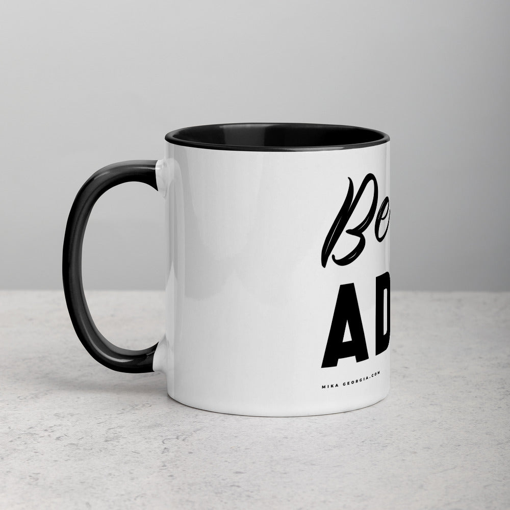'Be Cool. Adopt' Mug with Color Inside