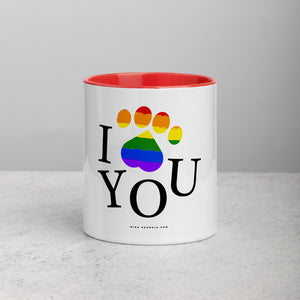 'I love you Pride flag' Mug with Color Inside