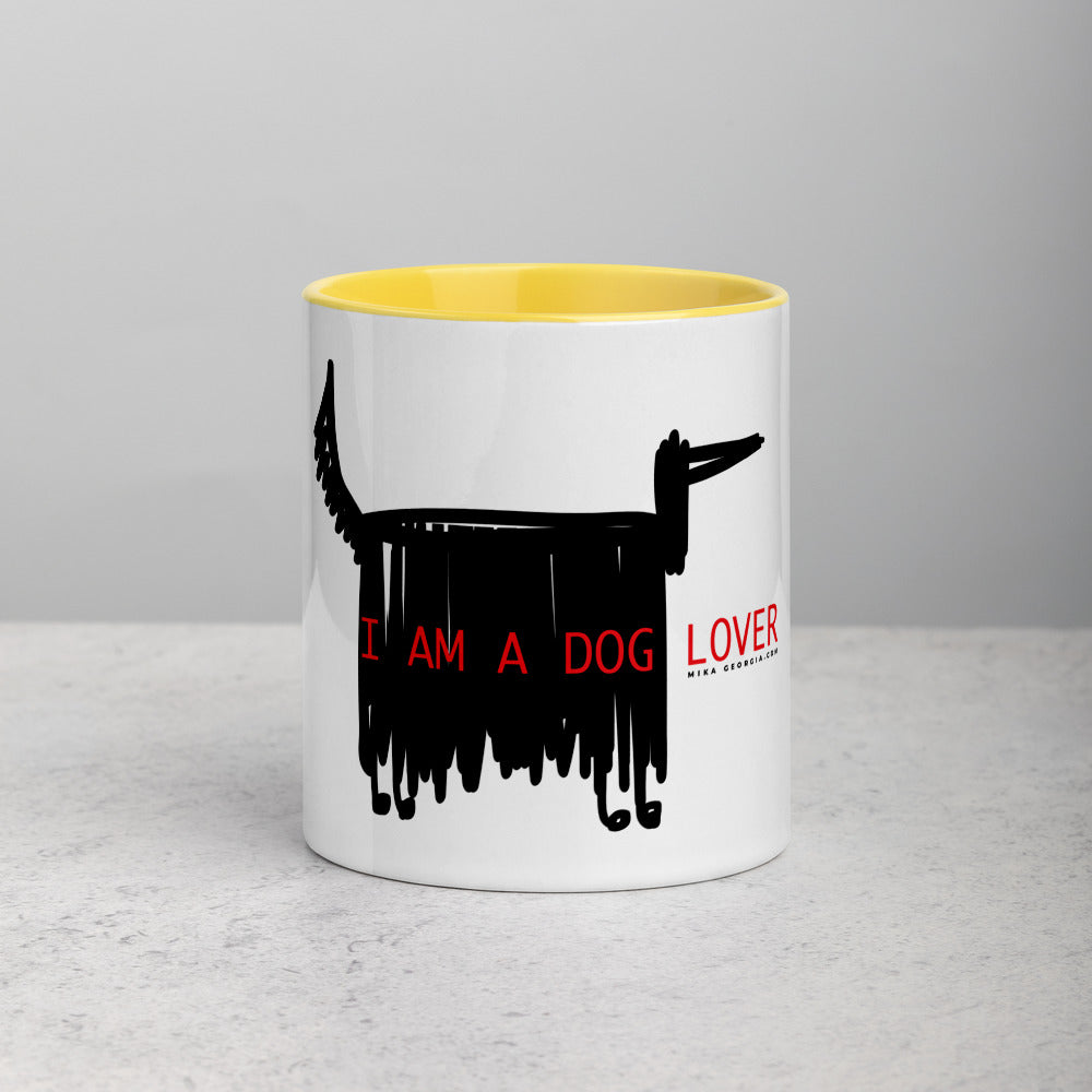 'I'm a dog lover' Mug with Color Inside